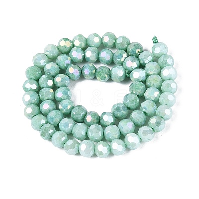 Anti-Tarnish Electroplate Glass Beads Strands EGLA-ZX010-6mm-11-1