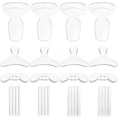 AHADEMAKER 6 Pairs Silicone Heel Grips AJEW-GA0005-26-1