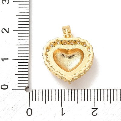 Valentine's Day Brass Micro Pave Cubic Zirconia Pendants CU-H001-02I-G-1