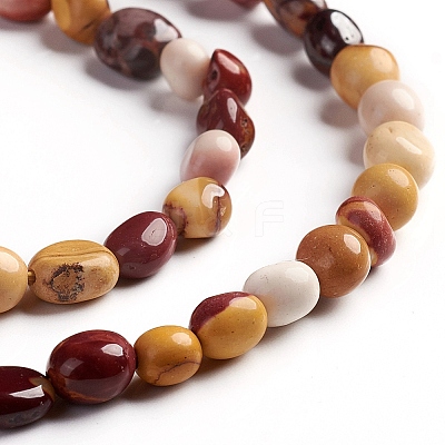 Natural Mookaite Beads Strands X-G-D0002-B35-1