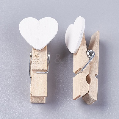 Wooden Craft Pegs Clips WOOD-WH0005-B11-1