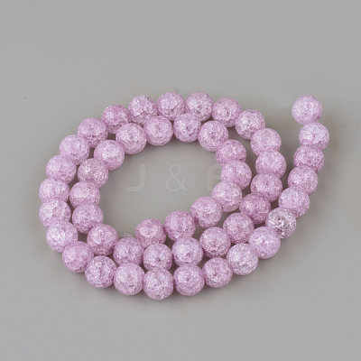 Synthetic Crackle Quartz Beads Strands X-GLAA-S134-8mm-14-1
