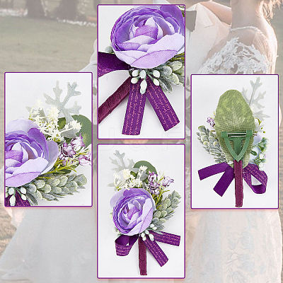 1Pc Silk Cloth Wrist Corsage AJEW-CP0001-72-1