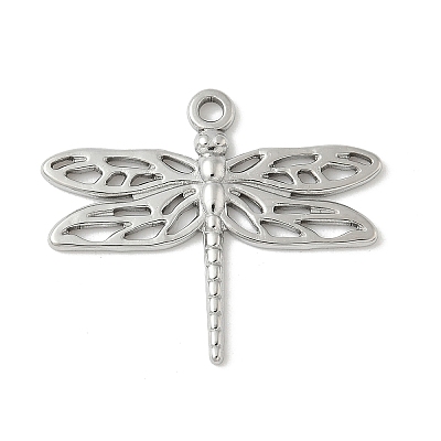 304 Stainless Steel Dragonfly Pendants STAS-S186-08D-P-1
