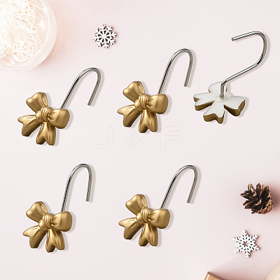 12Pcs Resin with Iron Hook for Bath Curtain FIND-CN0002-31-1