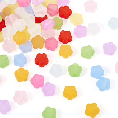 100Pcs 10 Colors Transparent Acrylic Beads TACR-TA0001-44-1