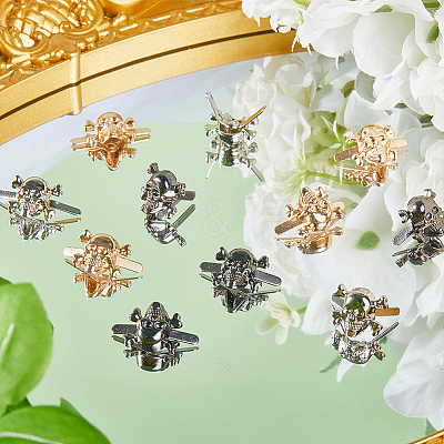 30Pcs 3 Colors Zinc Alloy Bag Decorative Buckle Clips FIND-GF0005-14-1