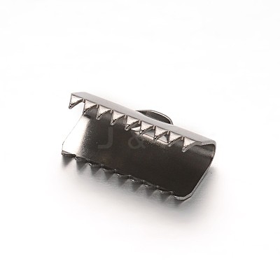 Tarnish Resistant 304 Stainless Steel Ribbon Crimp Ends STAS-G130-11D-1