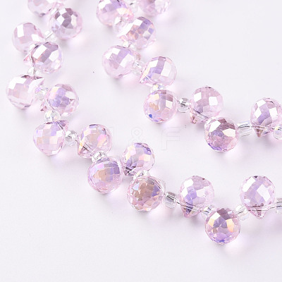 Transparent Glass Beads Strands X-GLAA-T006-14G-1