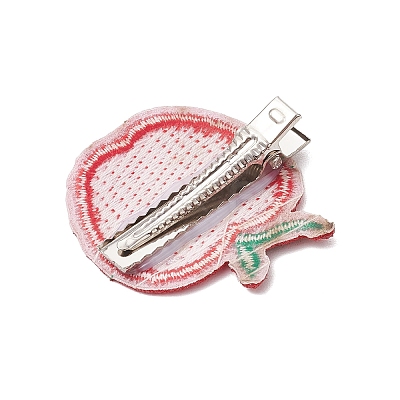 Cloth Apple Alligator Hair Clips PHAR-JH00127-1