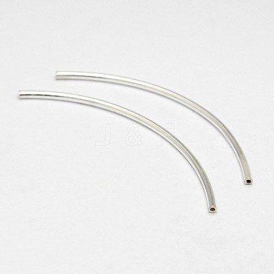 Tube 925 Sterling Silver Beads STER-O021-B-07-1