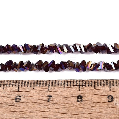 Electroplate Transparent Glass Beads Strands LS-EGLA-Q139-01A-A28-1