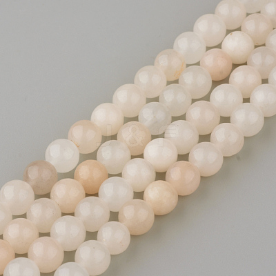 Natural Pink Aventurine Gemstone Round Bead Strands X-G-R288-6mm-1