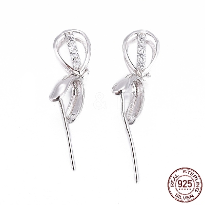 Anti-Tarnish Rhodium Plated 925 Sterling Silver Pendant Bails STER-L058-016P-1
