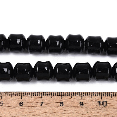 Natural Black Onyx(Dyed & Heated) Beads Strands G-N353-06A-08-1