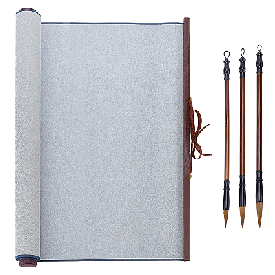 1Pc Polyester & Plastic & Alloy Chinese Calligraphy Brush Water Writing Magic Cloth AJEW-PH0008-93B-1