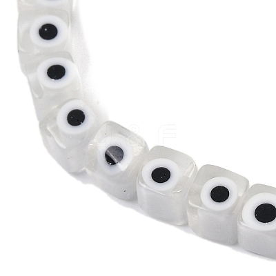 Handmade Evil Eye Lampwork Beads Strands LAMP-G166-16B-1