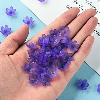 Frosted Acrylic Bead Caps MACR-S371-07A-747-1
