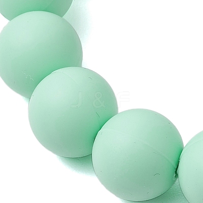 5Pcs 5 Colors 12mm Round Food Grade Eco-Friendly Silicone Beaded Stretch Bracelets for Women Men BJEW-JB10456-1