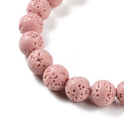 Synthetic Lava Rock Dyed Beads Strands G-H311-08B-08-1