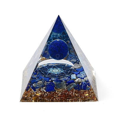 Orgonite Pyramid Resin Energy Generators DJEW-D013-01F-1
