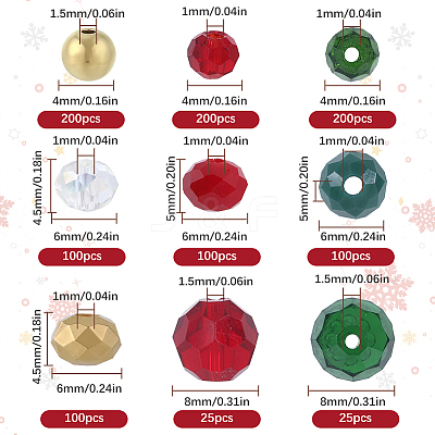 DIY Christmas Beads Jewelry Making Finding Kit EGLA-SC0001-28-1