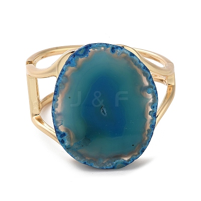 Rack Plating Brass with Natural Agate RJEW-Q809-01B-1