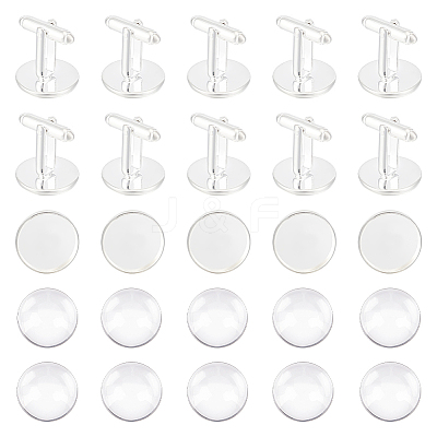 16Pcs Brass Cuff Button KK-UN0001-71-1