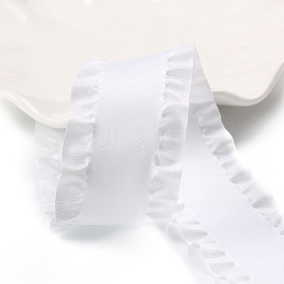 Polyester Pleated Edged Ribbon for Clothing Decoration DIY-WH0568-100A-01-1
