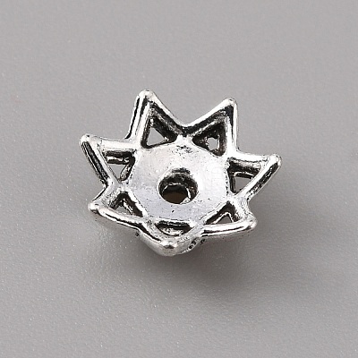 Tibetan Style Alloy Bead Caps FIND-WH0143-60E-1