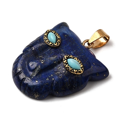 Dyed Natural Lapis Lazuli & Synthetic Turquoise Pendants G-Z090-02G-05-1