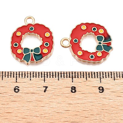 Christmas Theme Alloy Enamel Pendants ENAM-T020-10E-1