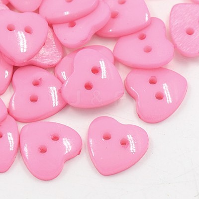 Acrylic Heart Buttons BUTT-E071-B-05-1