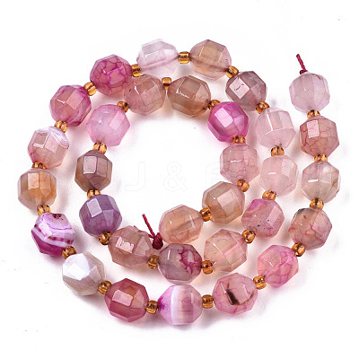 Natural Agate Beads Strands G-T131-82B-08-1