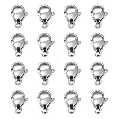 Tarnish Resistant Polished 316 Surgical Stainless Steel Lobster Claw Clasps STAS-R072-11A-1