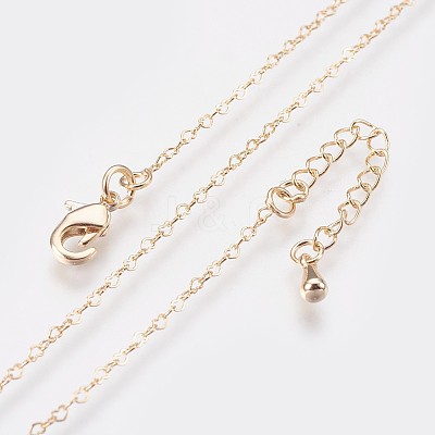 Long-Lasting Plated Brass Cable Chains Necklaces X-NJEW-K112-02G-NF-1