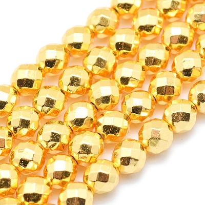Electroplate Non-magnetic Synthetic Hematite Beads Strands G-L485-03A-G-1