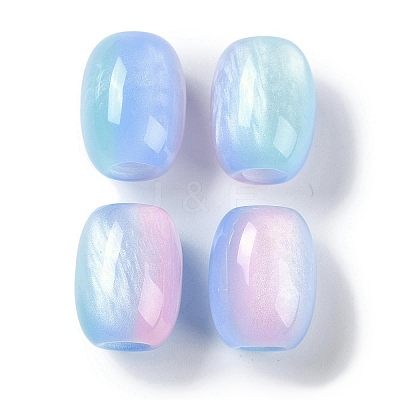 Triple Color Resin European Beads RESI-F055-13F-1