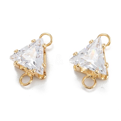Brass Clear Cubic Zirconia Links LS-ZIRC-G170-08G-1