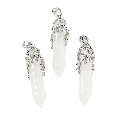 Natural Quartz Crystal Pendants G-M450-01P-12-1