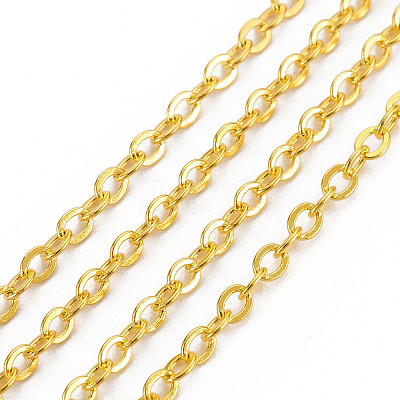 Brass Cable Chains CHC-T008-06B-G-8MM-01-1