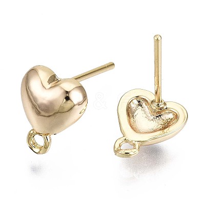 Brass Stud Earring Findings KK-T056-20G-NF-1
