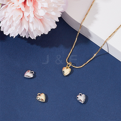 10Pcs 2 Colors Brass Charms KK-WR0001-73-1