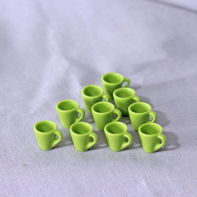 Resin Miniature Teacup Ornaments BOTT-PW0001-179A-1