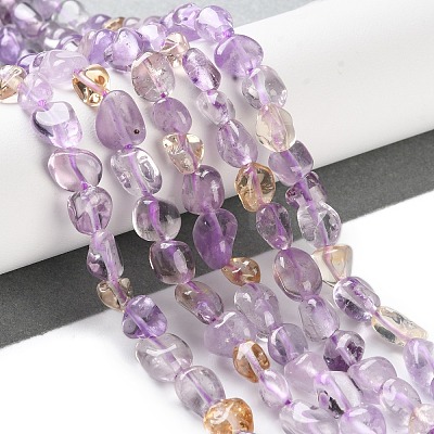 Natural Ametrine Beads Strands G-P497-01C-48-1