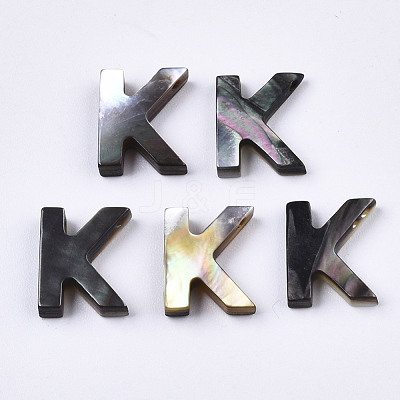 Natural Black Lip Shell Beads X-SSHEL-S265-001K-1