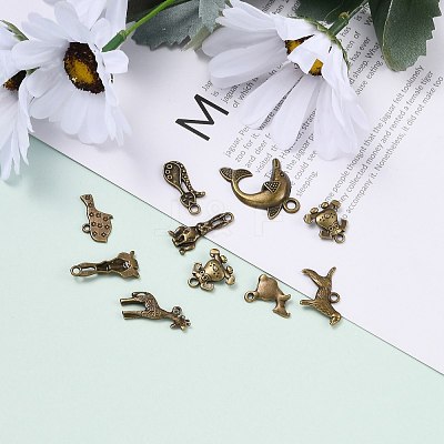 Tibetan Style Alloy Animal Pendants TIBEP-X0003-02-AB-1