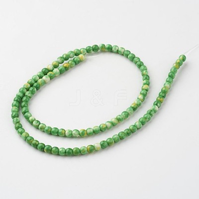 Natural Ocean White Jade Bead Strands G-G916-4mm-02-1