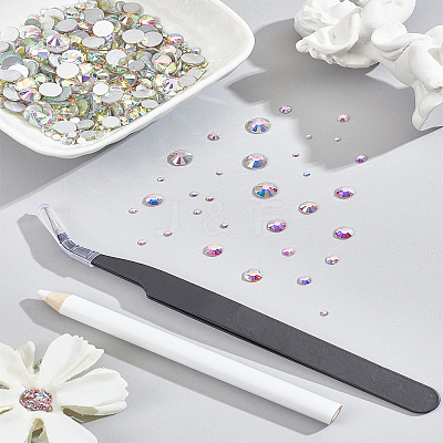 600Pcs 6 Styles Glass Flat Back Rhinestone RGLA-LP0001-05A-1