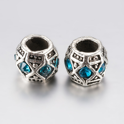 Tibetan Style Alloy Rhinestone European Beads PALLOY-F200-05G-1